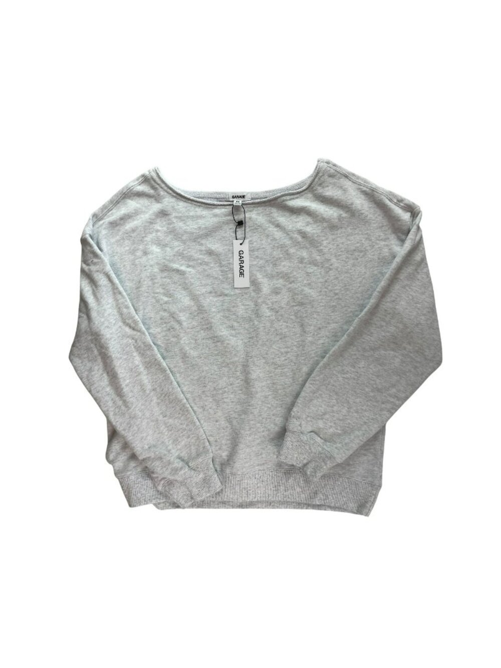 Garage Soft Terry Super Off Shoulder Sweatshirt Spring Grey Mix Wmns Size S NEW